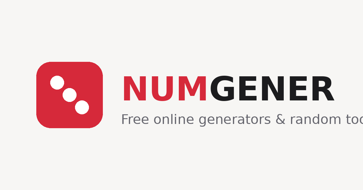 NumGener — Free Online Generators & Random Tools